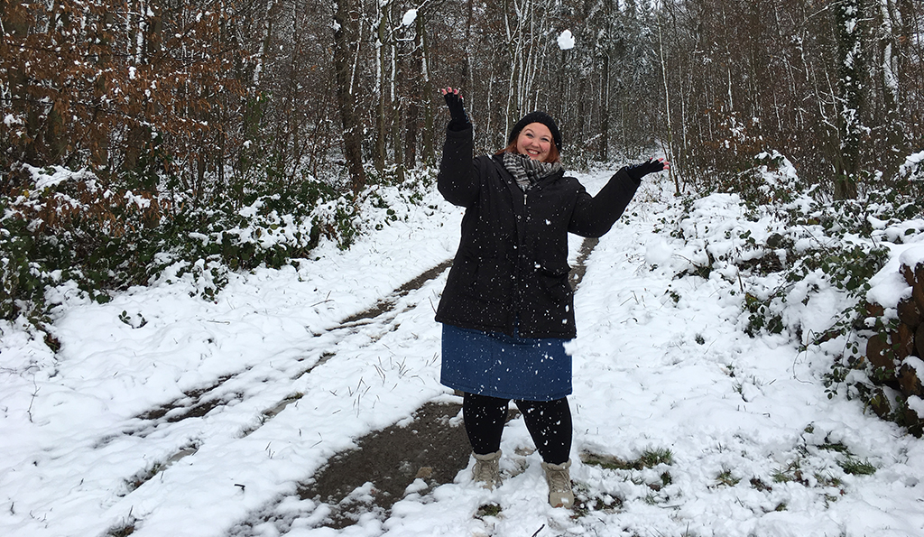 Bloggerin Christiane im Schnee