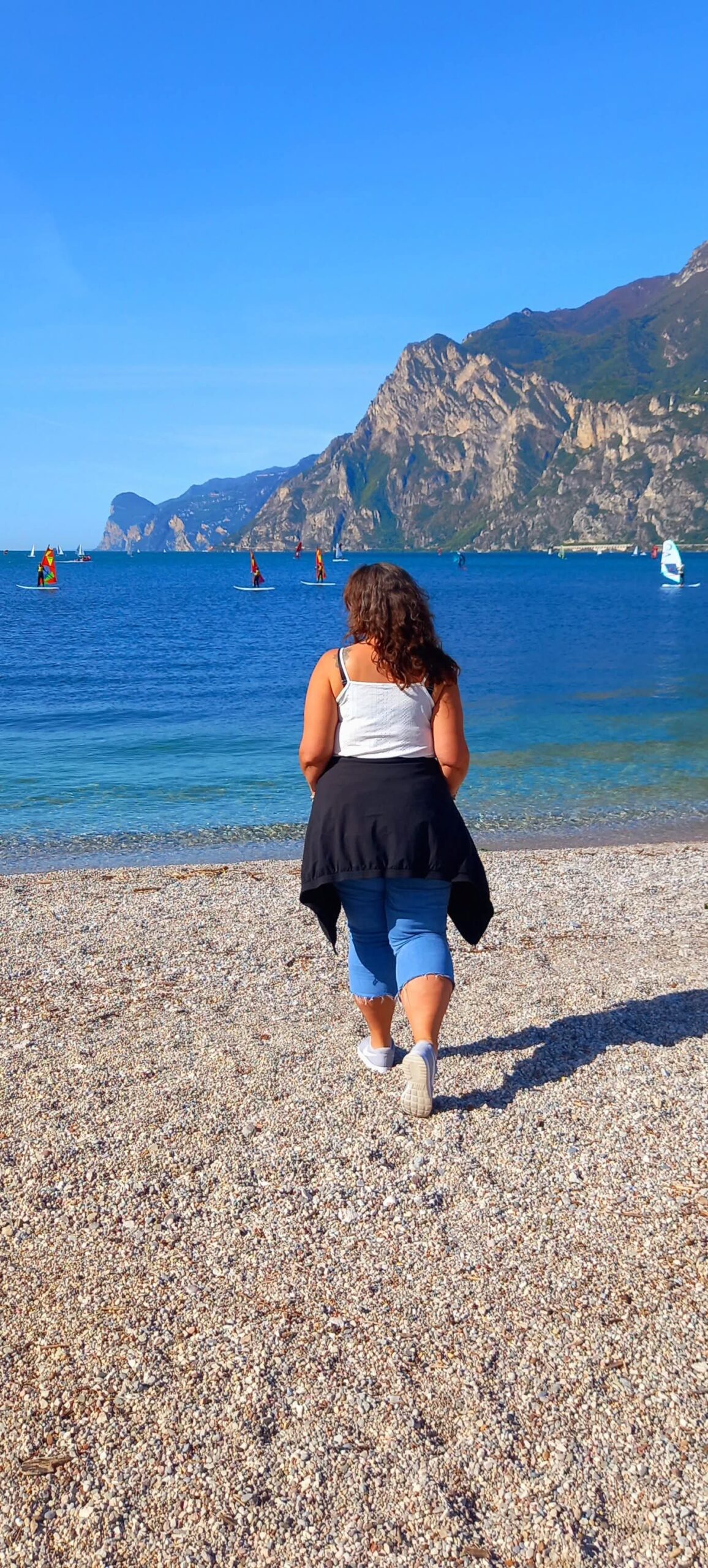 Bloggerin Kathy am Strand