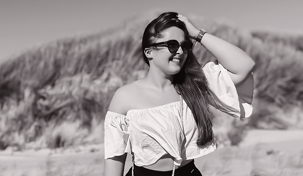 Bloggerin Jenny am Strand