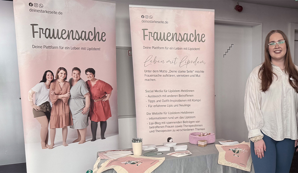 Botschafterin Jenny am Frauensache Stand