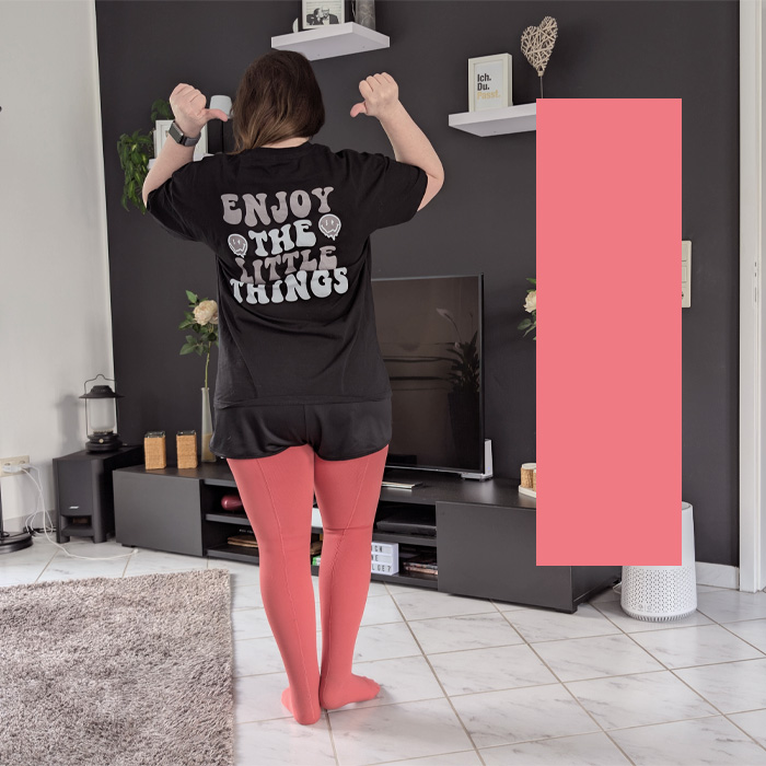 Botschafterin Kathi hat ein Tshirt mit Spruch an