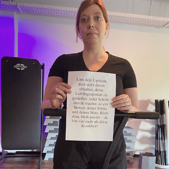 Nina mit Apell an die Lipödembetroffenen